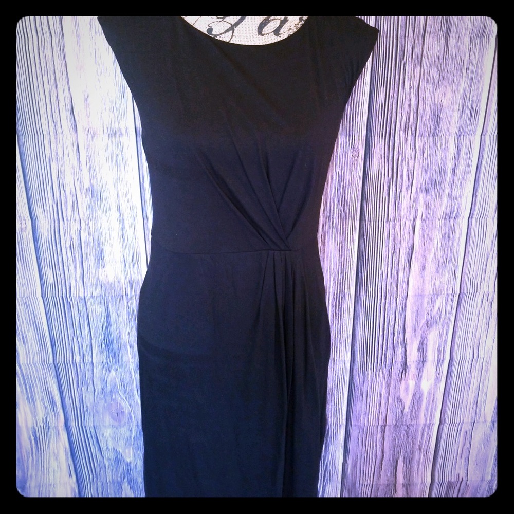 LOFT black knit dress sz M